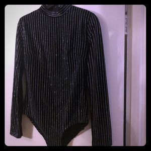 Velvet Mock Turtleneck Bodysuit